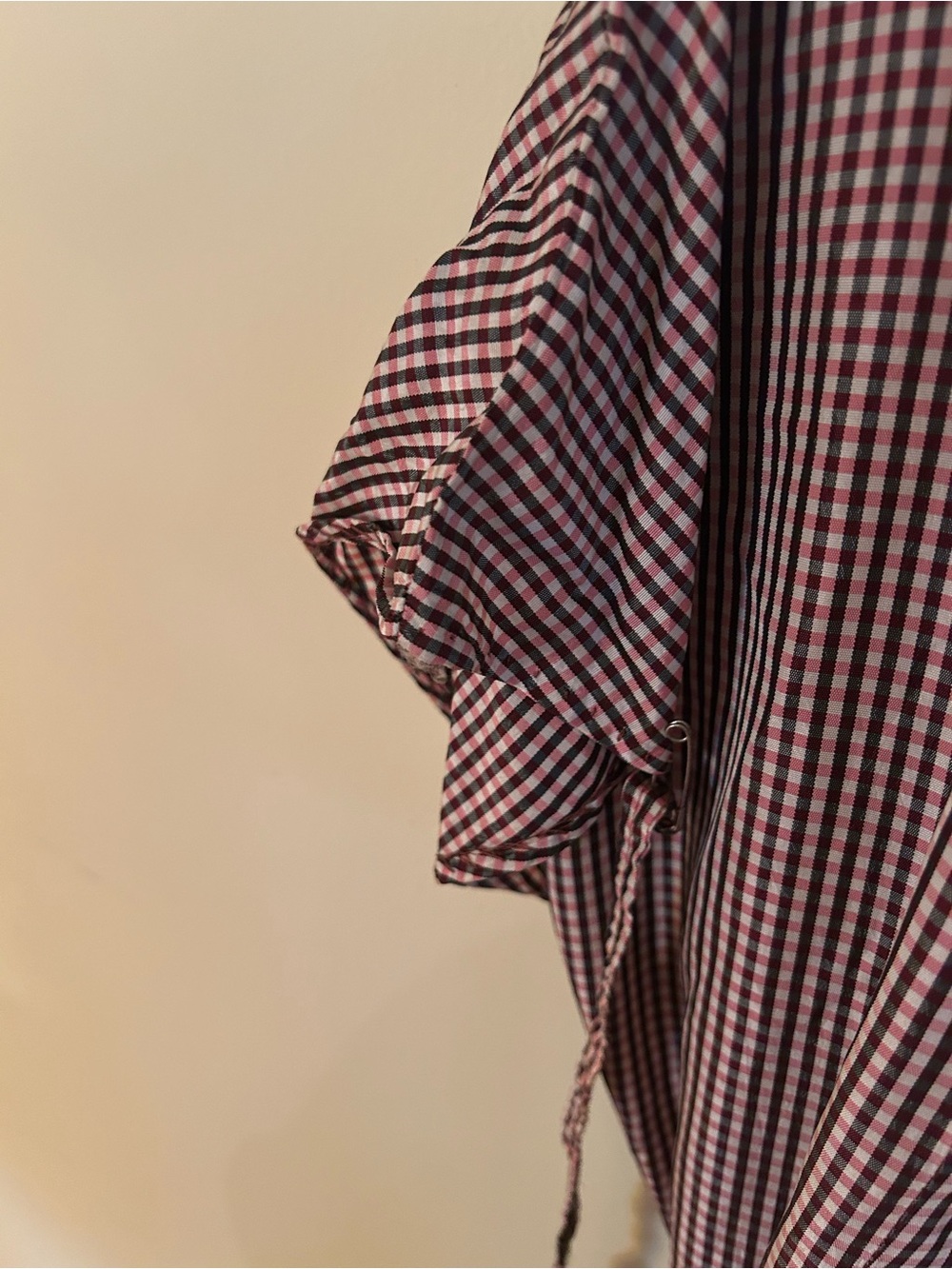 Vintage Handmade Gingham Wrap Maxi Dress with Belt - Picture 5 of 5